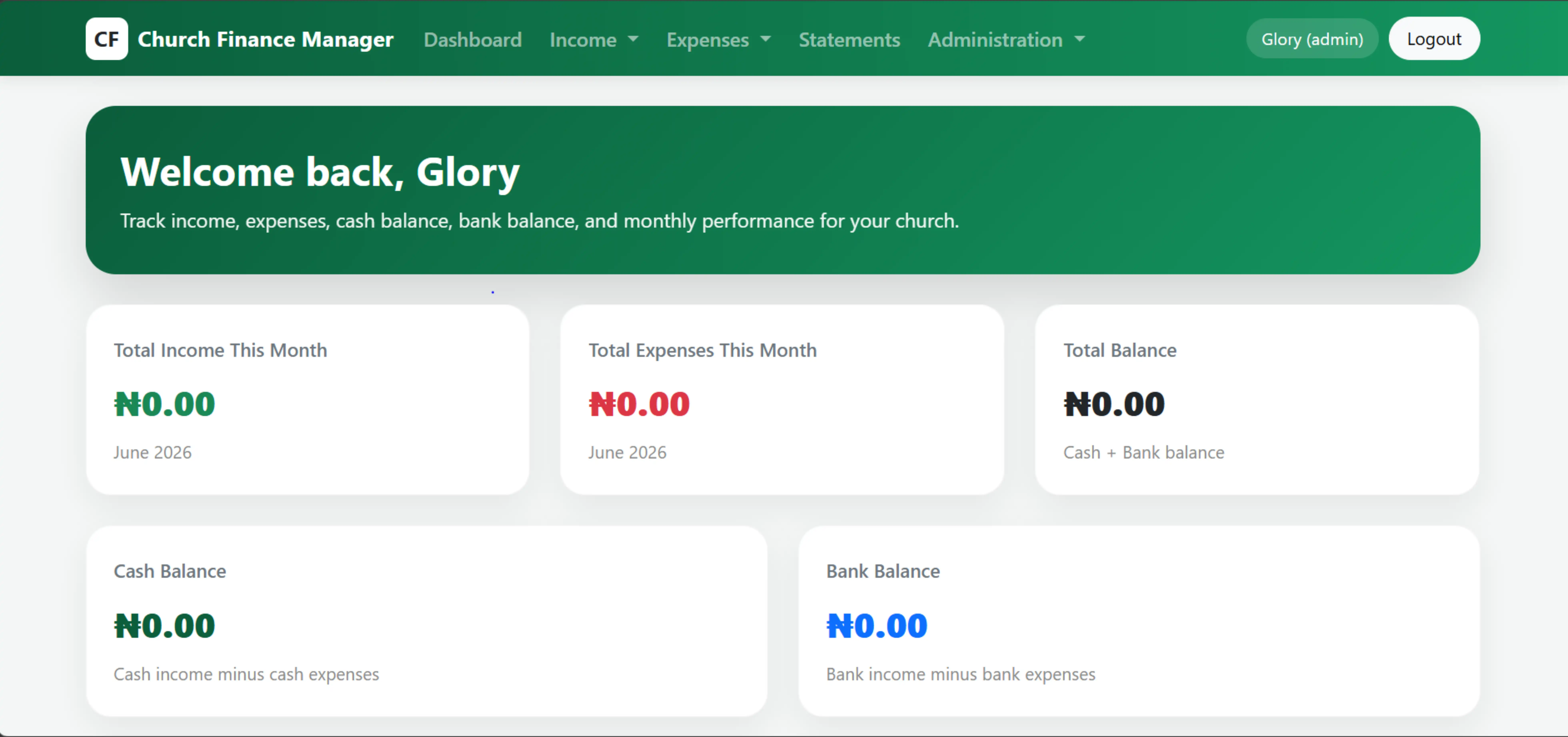 Church Finance System
